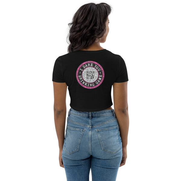 INTERACTIVE I Dare You Drinking Game Organic Crop-Top - Pink - Image 2